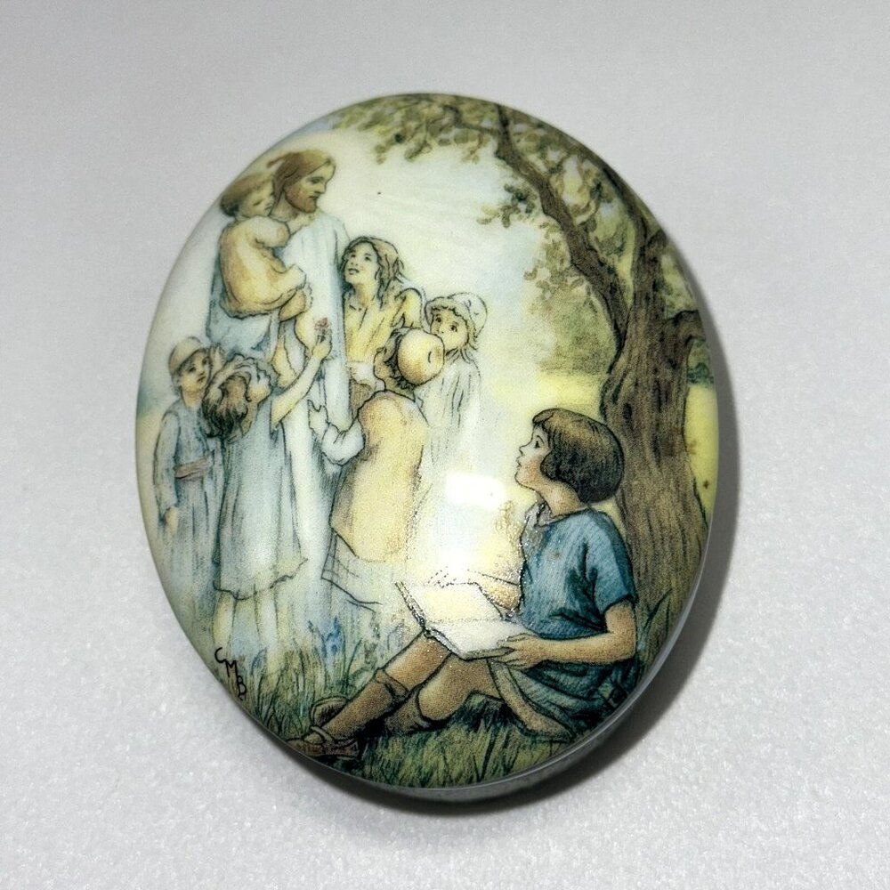 1992 Ardleigh Elliott Amazing Grace Porcelain Music Box Cicely Mary Barker Ltd